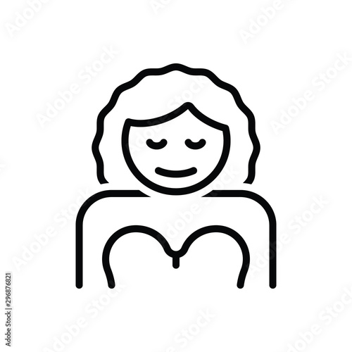 Black line icon for her his 