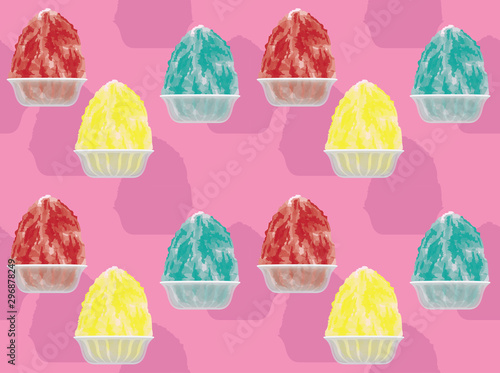 Various Color Shaved Ice Seamless Wallpaper Background Pattern-01