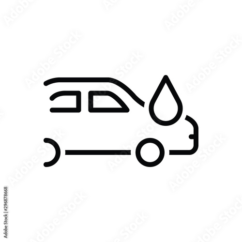 Black line icon for given 