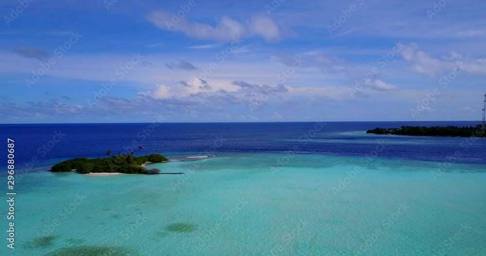 beautiful horizon in caribbean sea, still aerial shot beautiful horizon in caribbean sea, still aerial shot