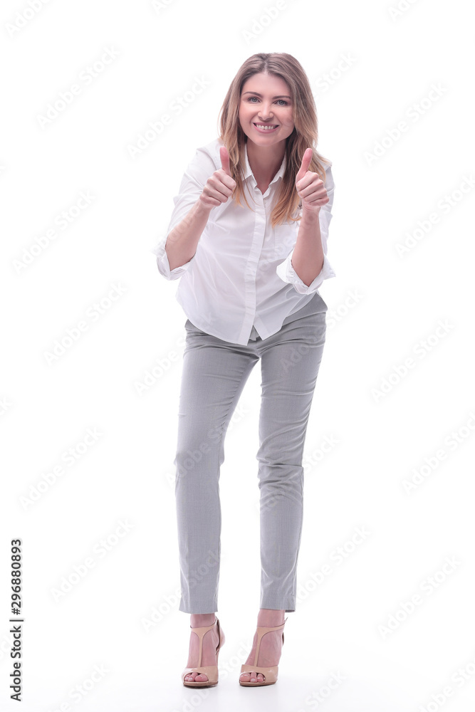 smiling business woman with a jacket over her shoulder. isolated on white smiling business woman with a jacket over her shoulder. isolated on white