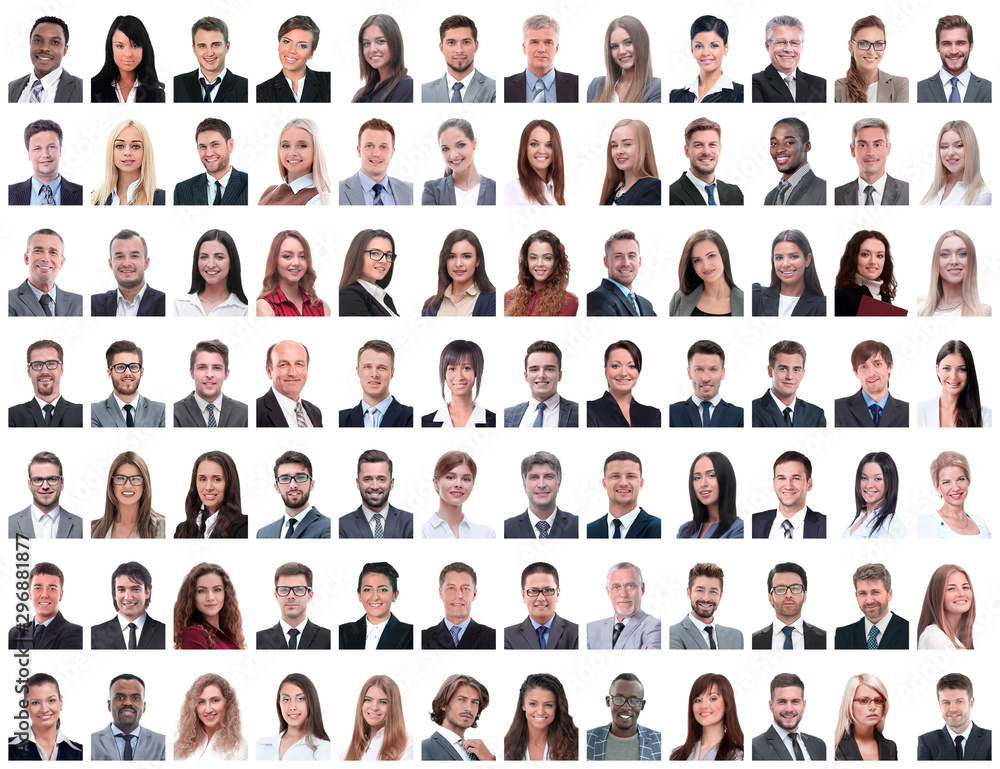 portraits of successful employees isolated on a white portraits of successful employees isolated on a white