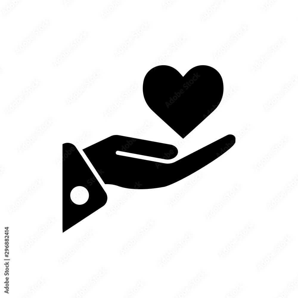 Hand and heart icon Hand and heart icon
