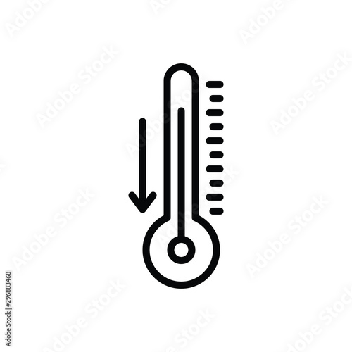 Black line icon for few 