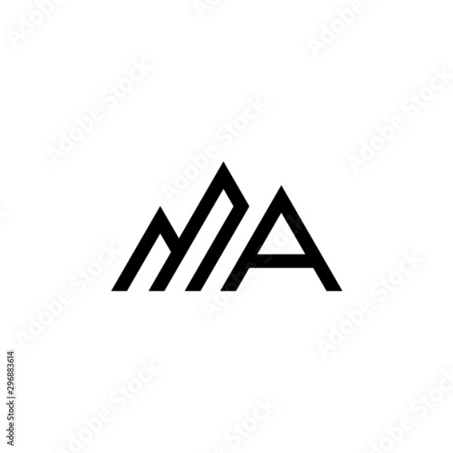 Letter MA logo icon design template elements