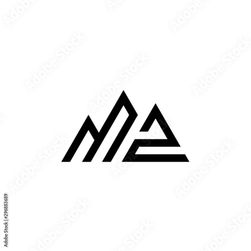 Letter MZ logo icon design template elements