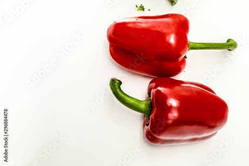 red peppers isolated on white background