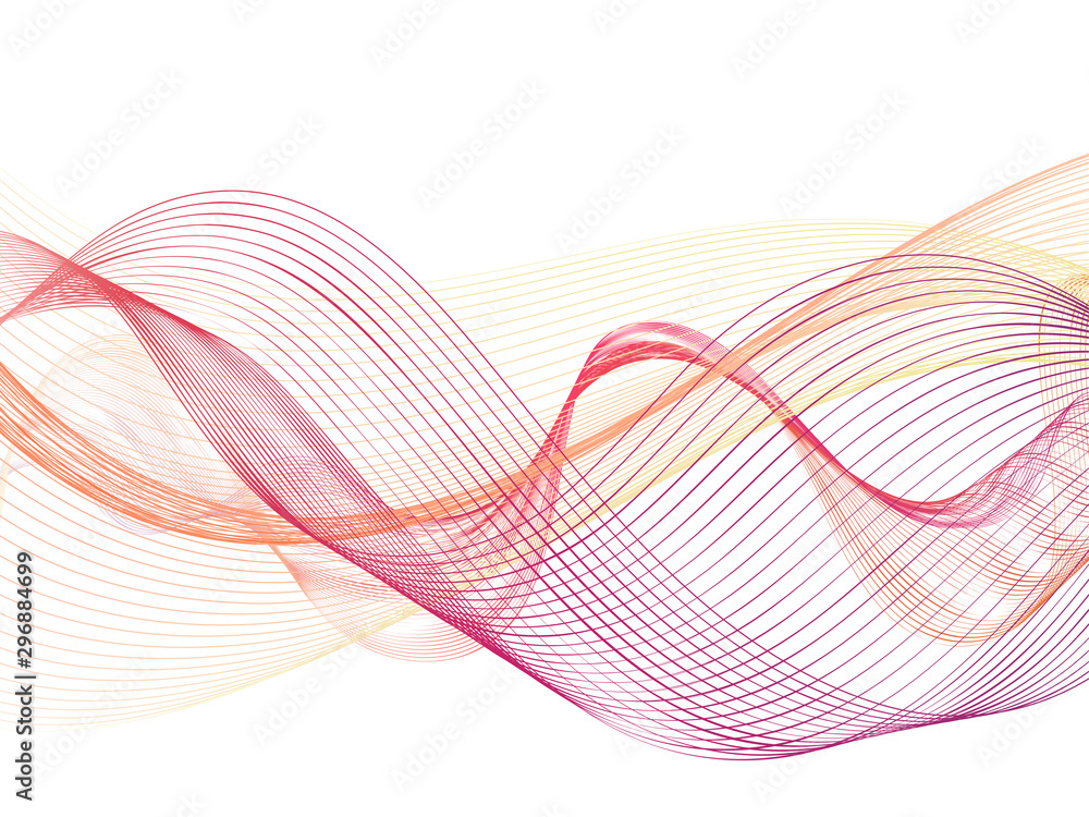 Creative abstract flowing waves design. - obrazy, fototapety, plakaty 