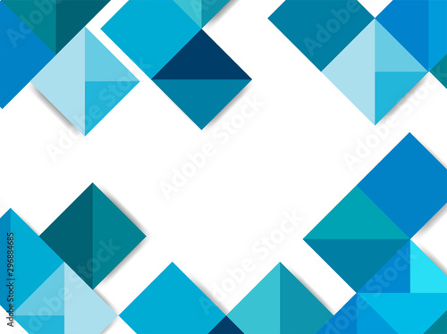 Abstract geometric background with blue squares.