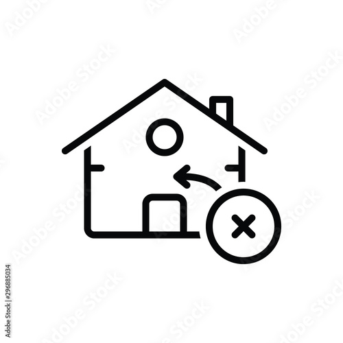 Black line icon for nobody