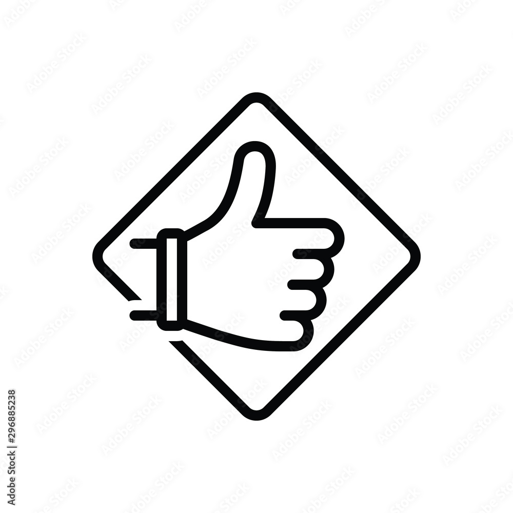 Black line icon for recommend Black line icon for recommend