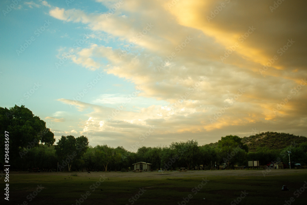 landscape with blue sky and clouds landscape with blue sky and clouds