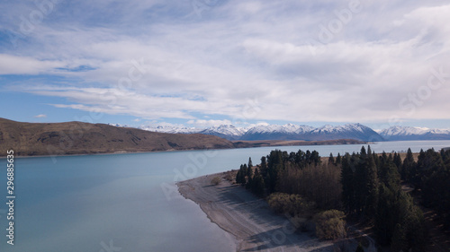 Lake Tekapo aerial view during sunny day. © Apiq Sulaiman