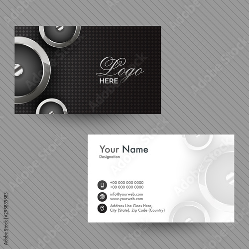Business Card or Visiting Card with audio speaker.
