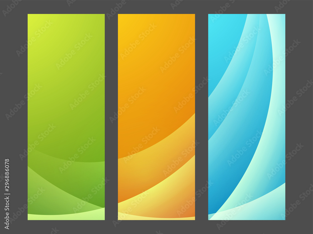 Website banners set with abstract design.