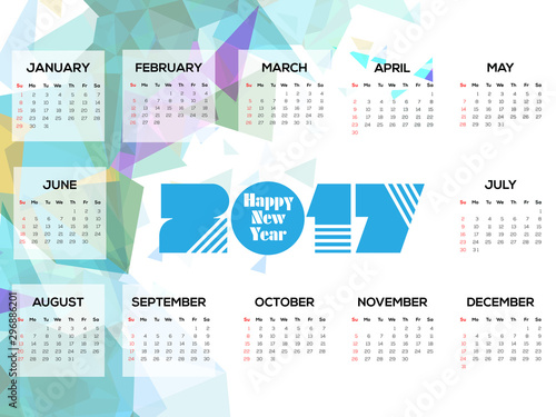 Abstract Calendar of 2017.