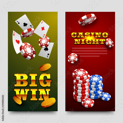 Casino Night website banners design.