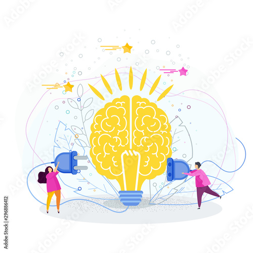 Tiny people connect the brain to an electrical network.