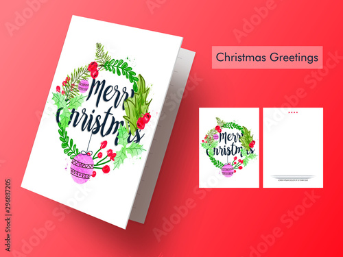 Christmas celebration greeting or invitation card.