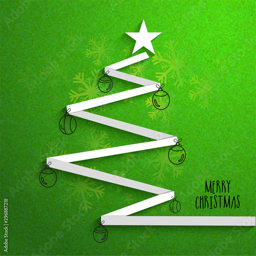 White Xmas Tree design for Christmas.