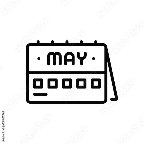 Black line icon for may 