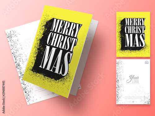 Greeting Card design for Merry Christmas.