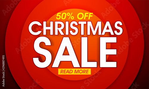 Christmas Sale Poster, Banner or Flyer design.