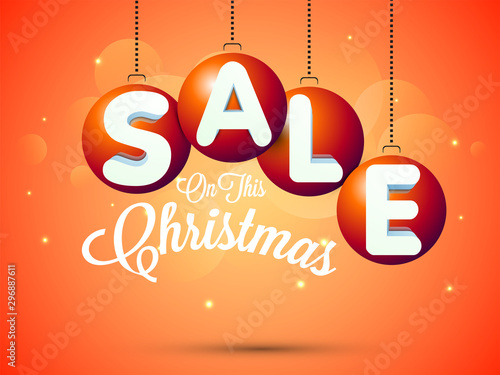 Christmas Sale Poster, Banner or Flyer design.