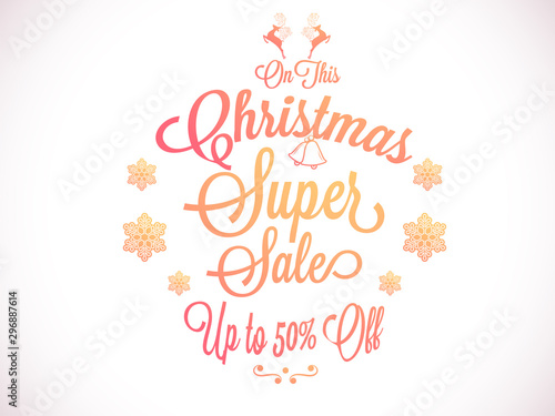 Christmas Super Sale Poster, Banner design.