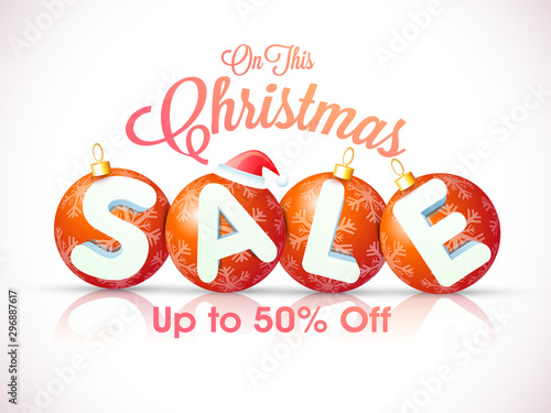 Christmas Sale Poster, Banner or Flyer design.