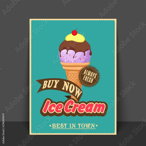 Ice Cream Flyer  Template or Banner design.