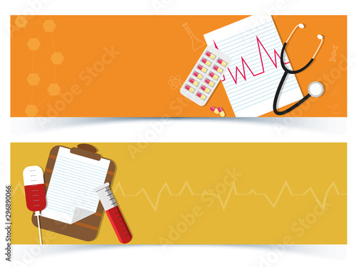 Website headers for Health and Medical concept.