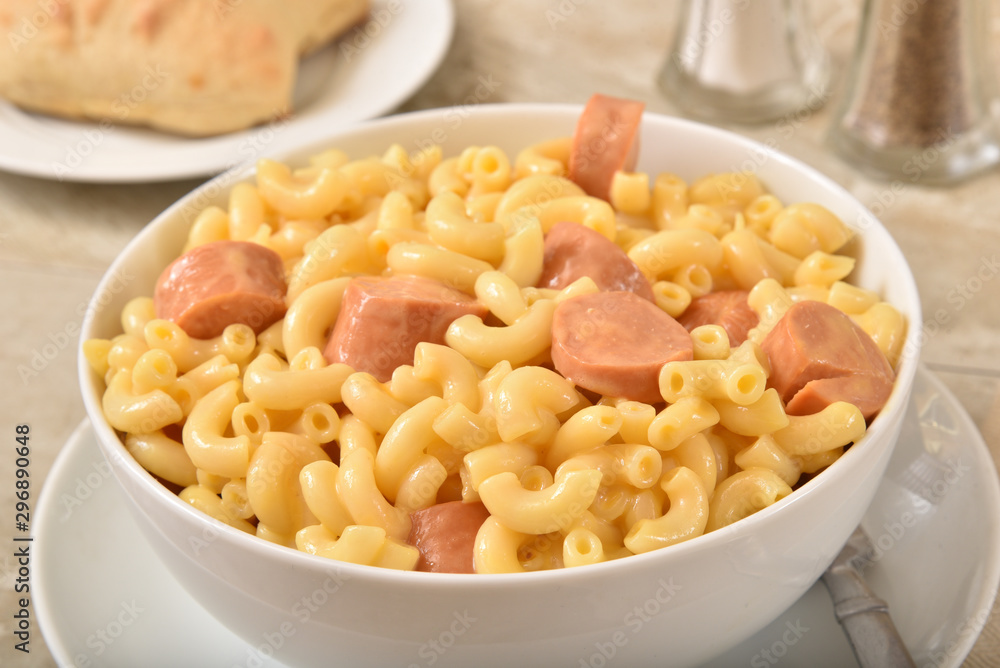 Bowl of homemade mac and cheese Bowl of homemade mac and cheese