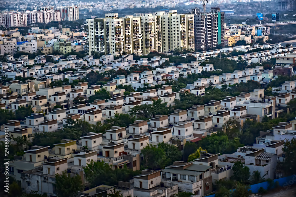 Housing colonies in Hyderabad, India