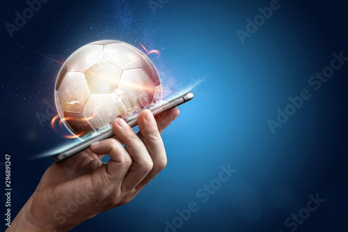 Smartphone in hand with a 3...