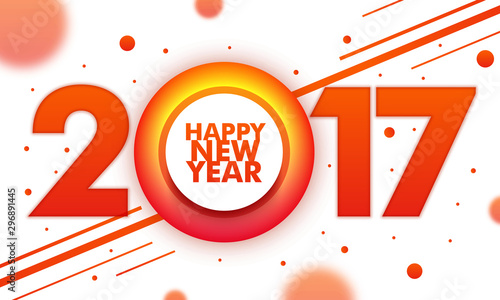 Greeting Card for New Year 2017 celebration.
