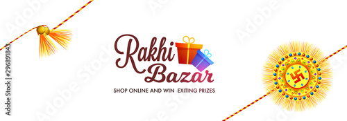Rakhi Bazar online shopping social media banner.