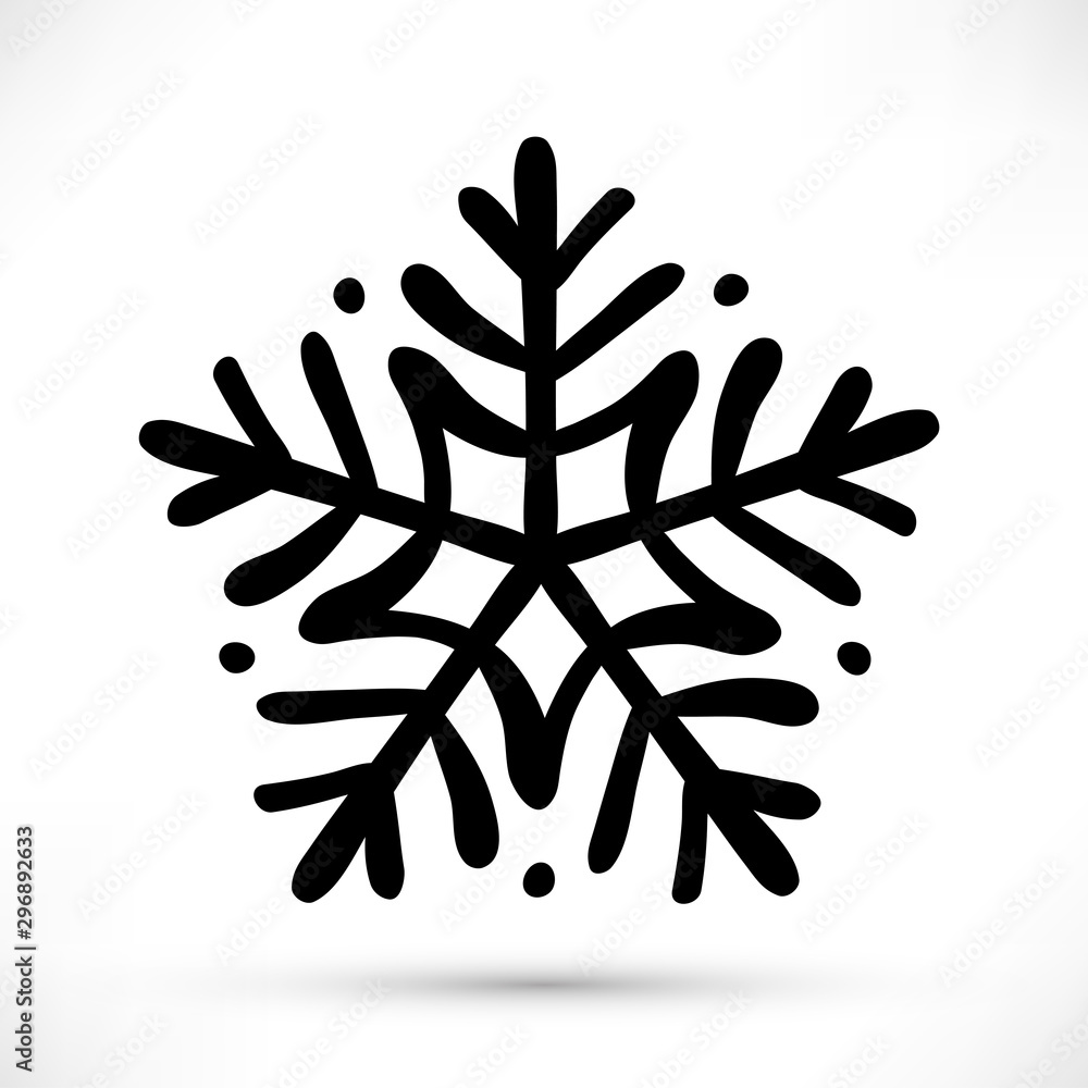 hand drawn snowflake icon design hand drawn snowflake icon design