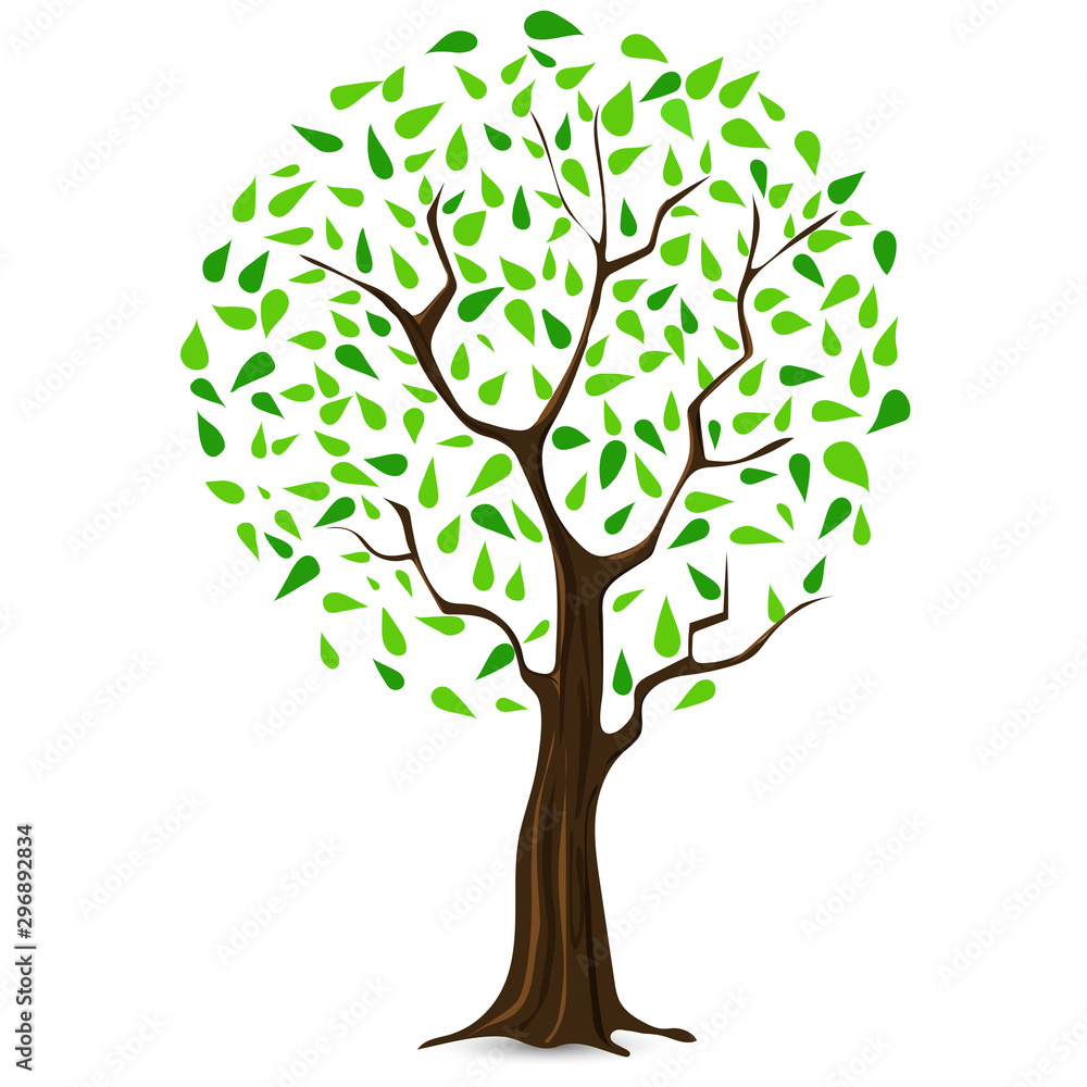 Beautiful tree with green leaves. Beautiful tree with green leaves.