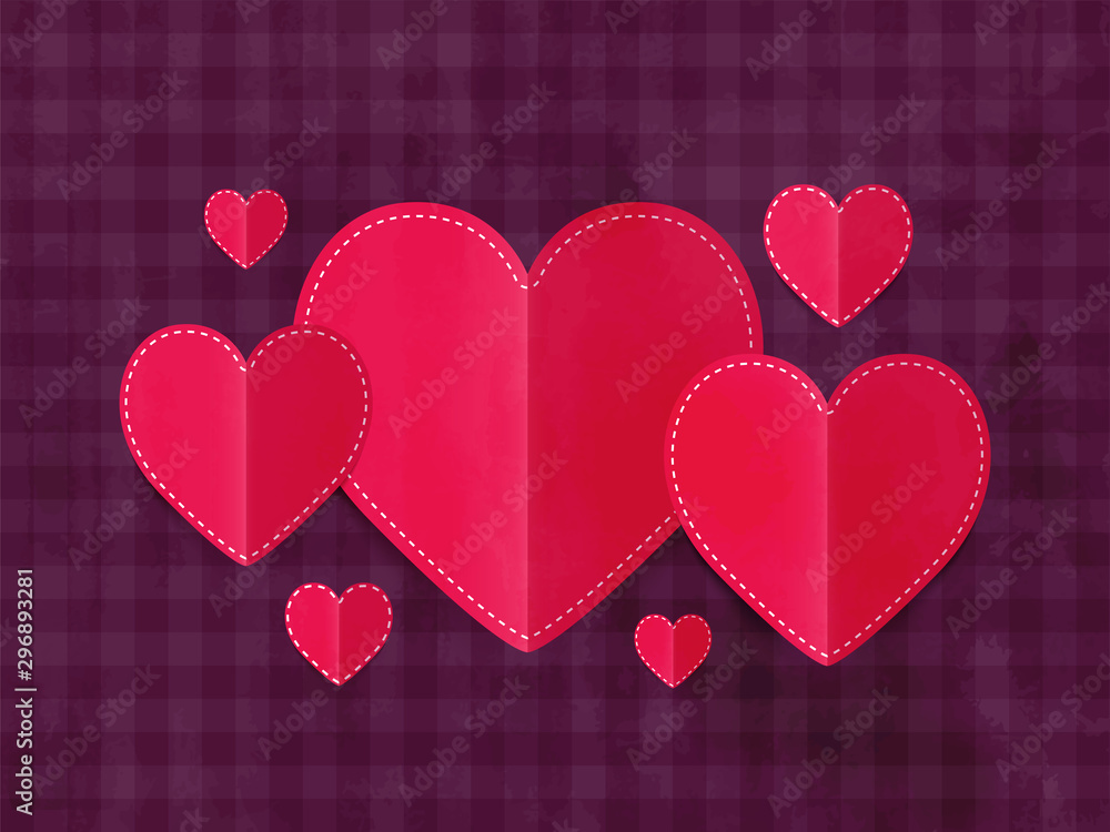 Paper Hearts for Valentine's Day celebration.