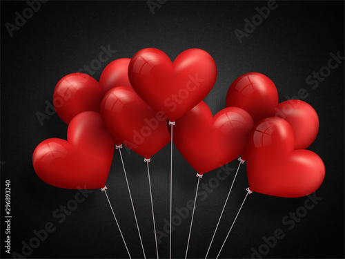 Heart shaped Balloons for Valentine's Day.