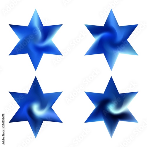 Kit of hexagram abstract backgrounds.