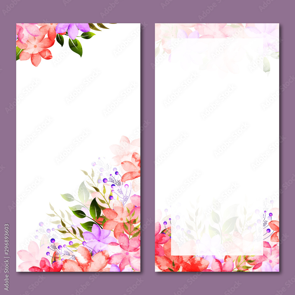 Floral website banners set.