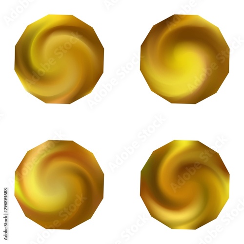 Set of polygonal chromatic backgrounds.