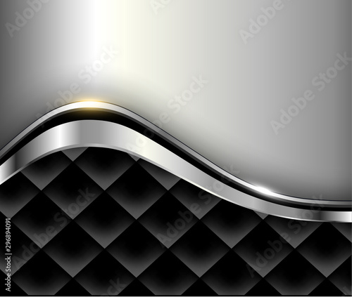 Silver black background 3d