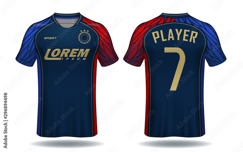 Fototapeta premium Soccer jersey template.sport t-shirt design. 