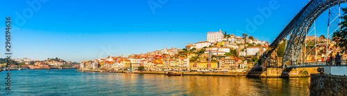 Panorama of the city of Porto on the river Douro in Portugal
