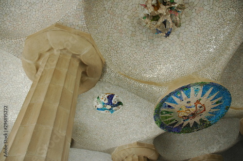 Park Güell in Barcelona designed by Antoni Gaudi