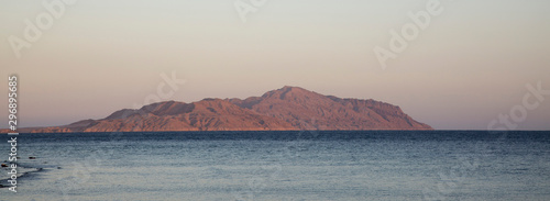 View of Tiran island and Red Sea in Sharm el Sheikh, Sinai, Egypt.