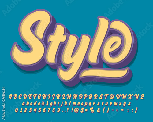 Old vintage retro alphabet design